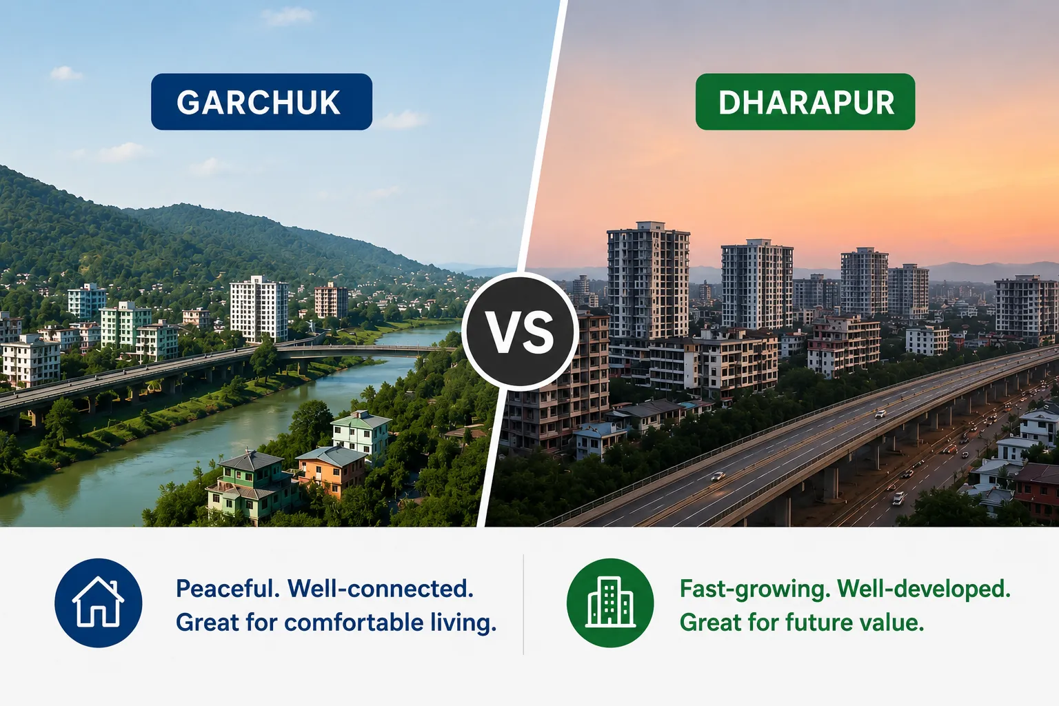 is buying a flat a good investment - Garchuk or Dharapur